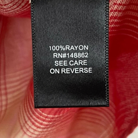 Torrid Ruffle Neck Blouse Womens Plus Size 2X 18 20 Red Pink Plaid Tunic Shirt - Picture 5 of 10